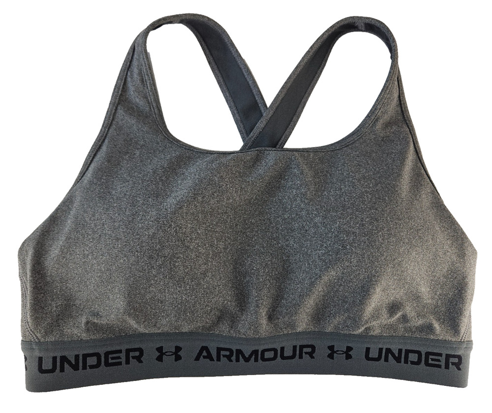 Under Armour Mid Crossback Sports Bra Size XL Gray - 1361034 Compression